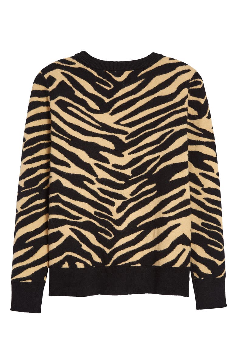 Halogen<sup>®</sup> Patterned Crewneck Sweater, Alternate, color,