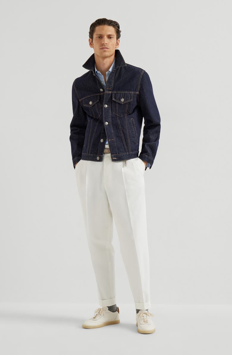 Brunello Cucinelli Button-down collar shirt, Alternate, color, Azure