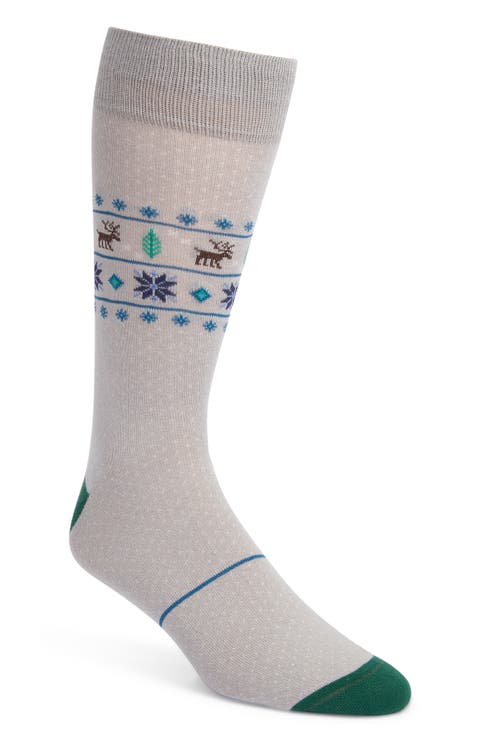 Deer Fair Isle Socks