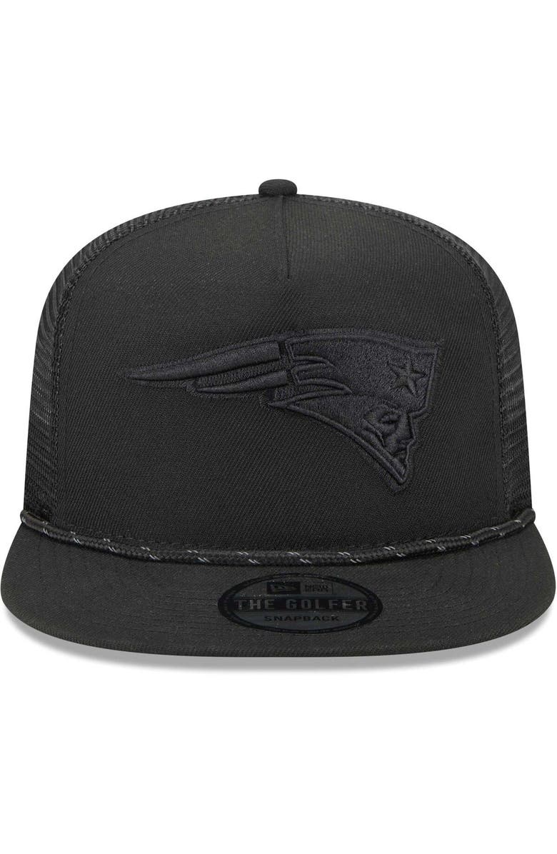 New Era Men's New Era Black New England Patriots Illumination Golfer Snapback Trucker Hat, Alternate, color, 