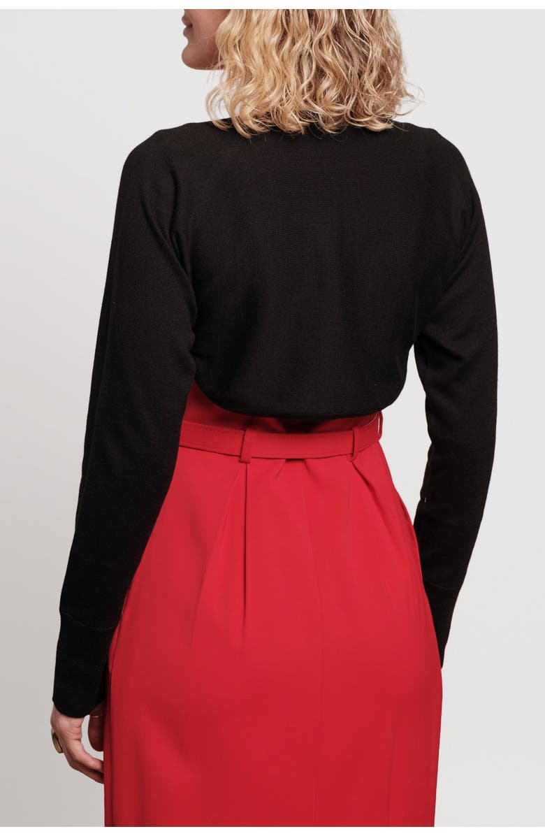 Frances Valentine Emmie Long Sleeve Shrug, Alternate, color, Black