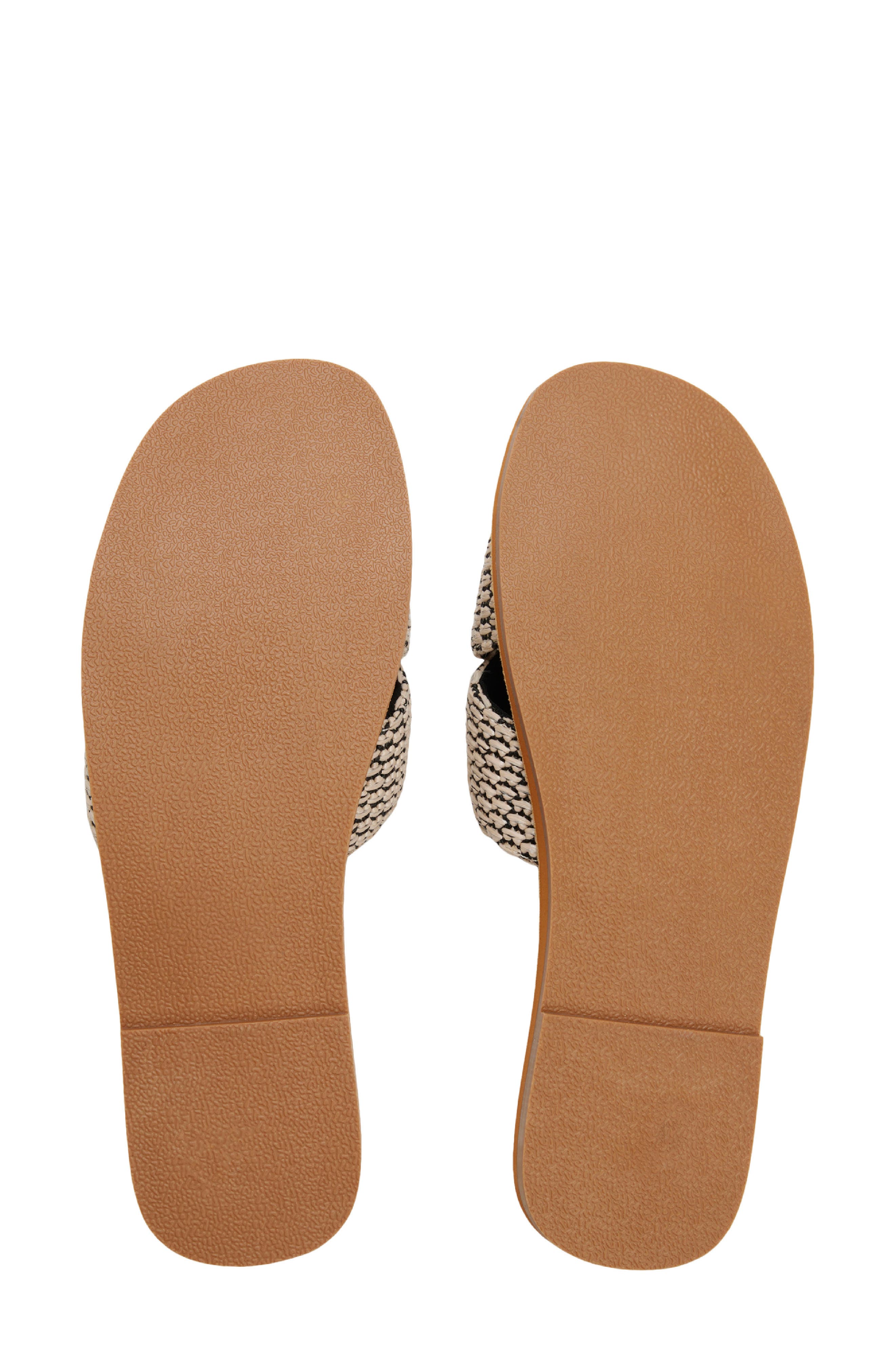 Roxy Andreya Raffia Slide Sandal, Alternate, color, Other Black