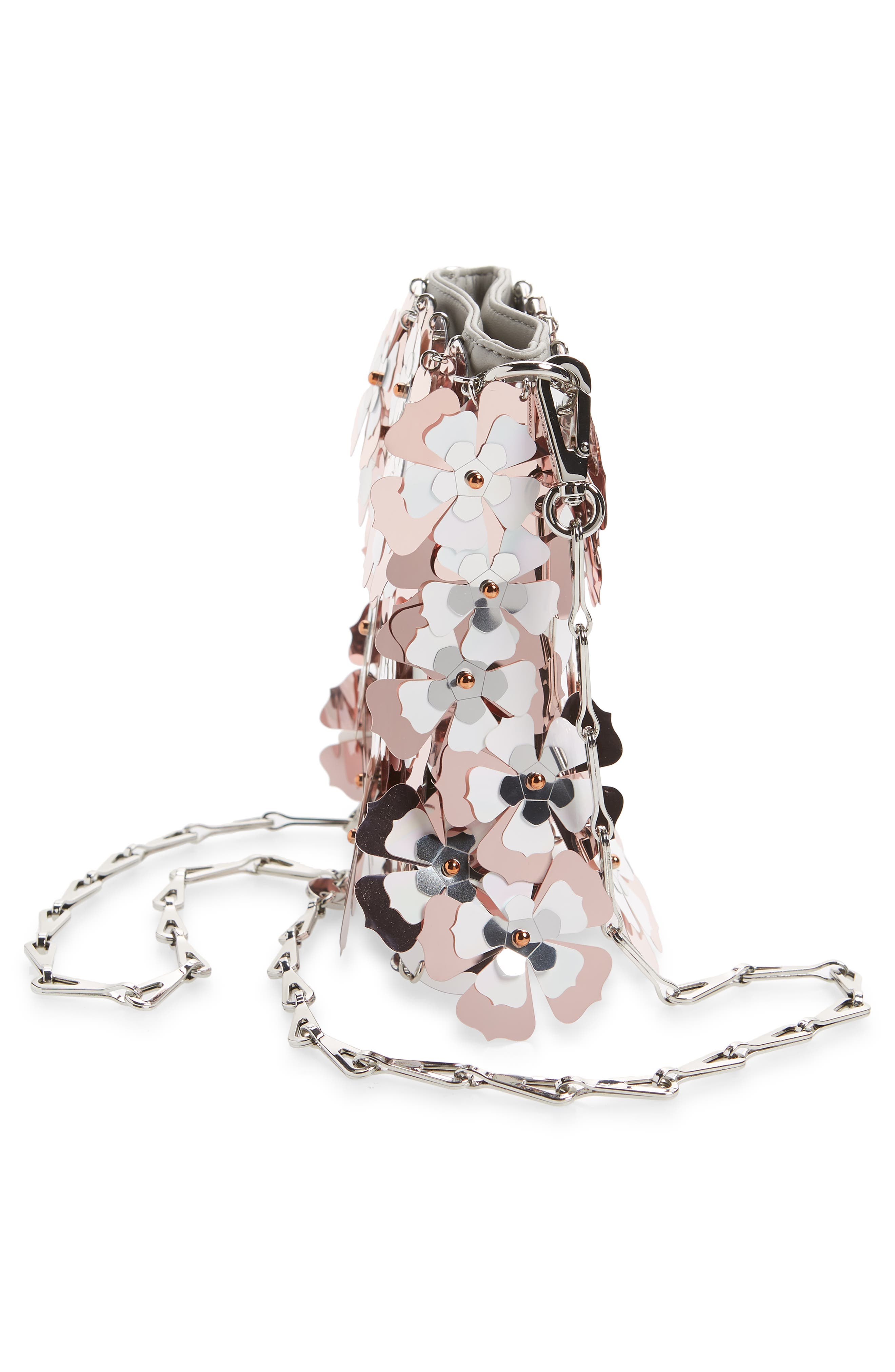 Rabanne paco rabanne Mini Sparkle Bloom Crossbody Bag, Alternate, color, 