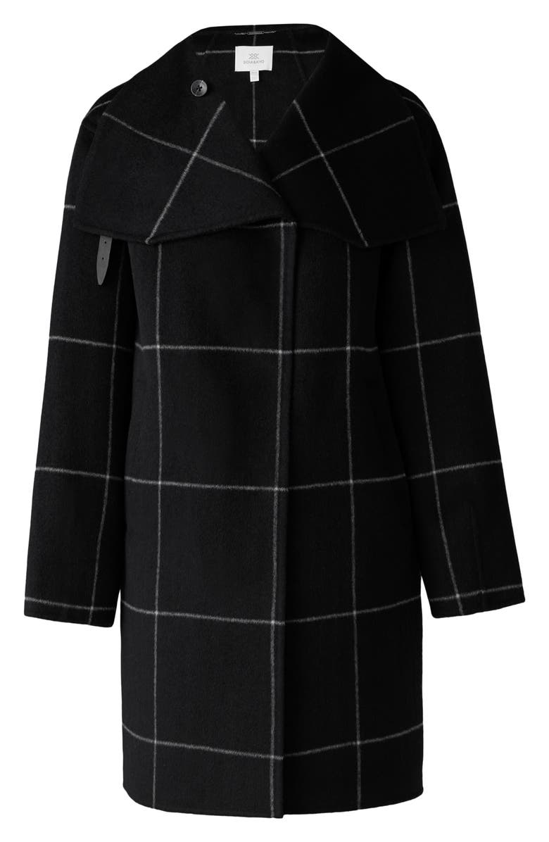 Soia & Kyo Jackie Wool Blend Longline Coat, Alternate, color, Black-Powder
