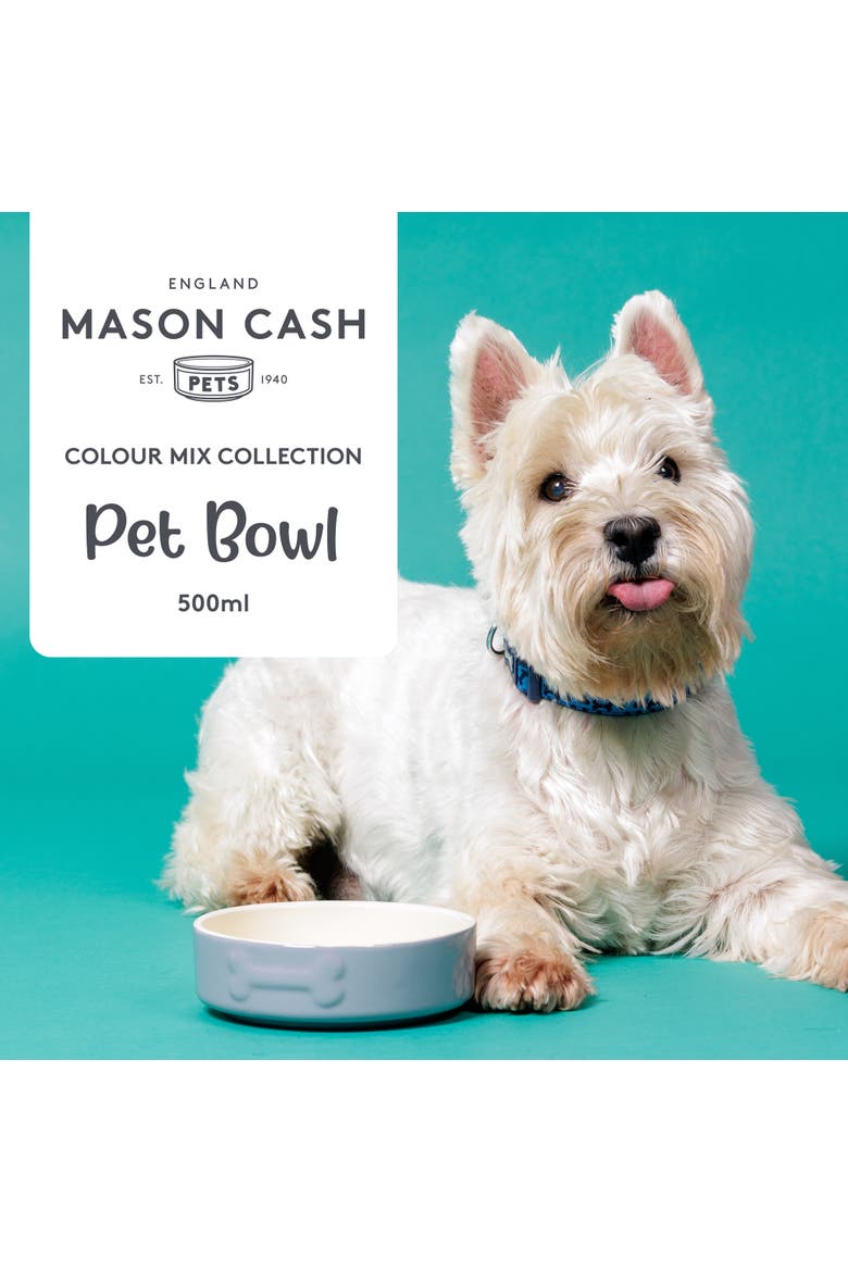Embossed 17oz Bone Dog Food and Water Bowl, Alternate, color, Gray