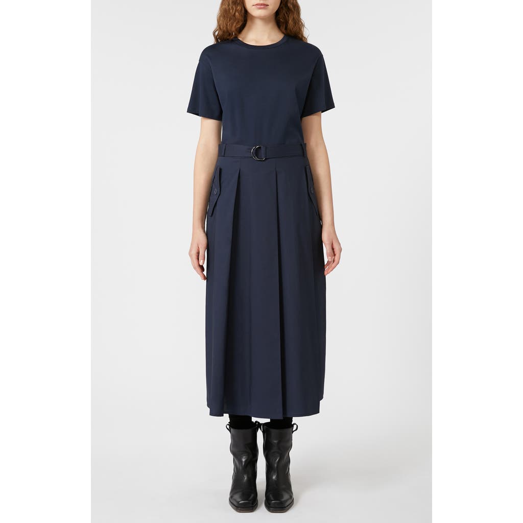 Weekend Max Mara Gommoso Pleated Midi Dress In Blue