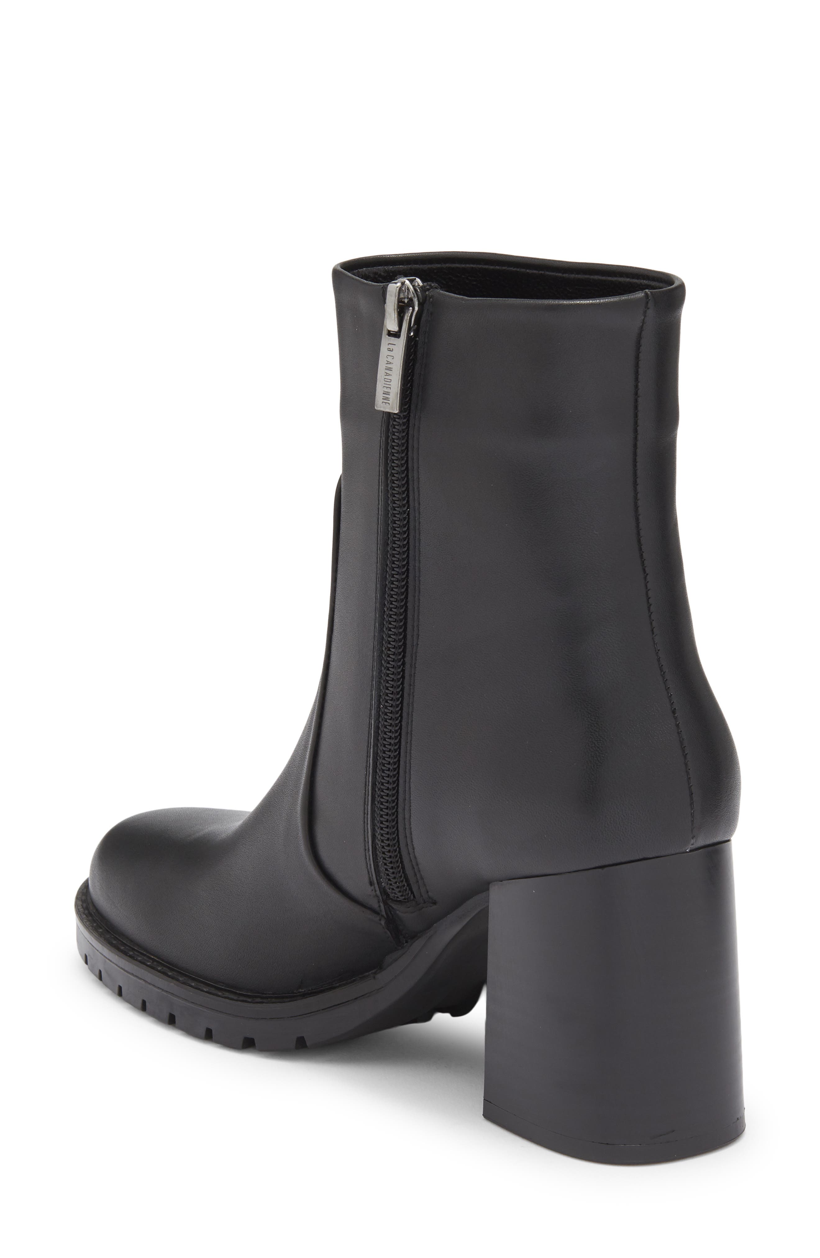 La Canadienne Livon Platform Bootie, Alternate, color, Black