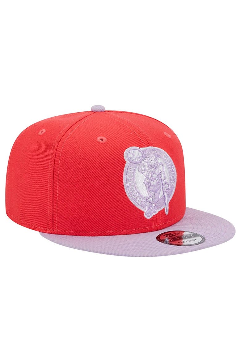 Men's New Era Red/Lavender Boston Celtics 2-Tone Color Pack 9FIFTY Snapback Hat, Main, color, Red