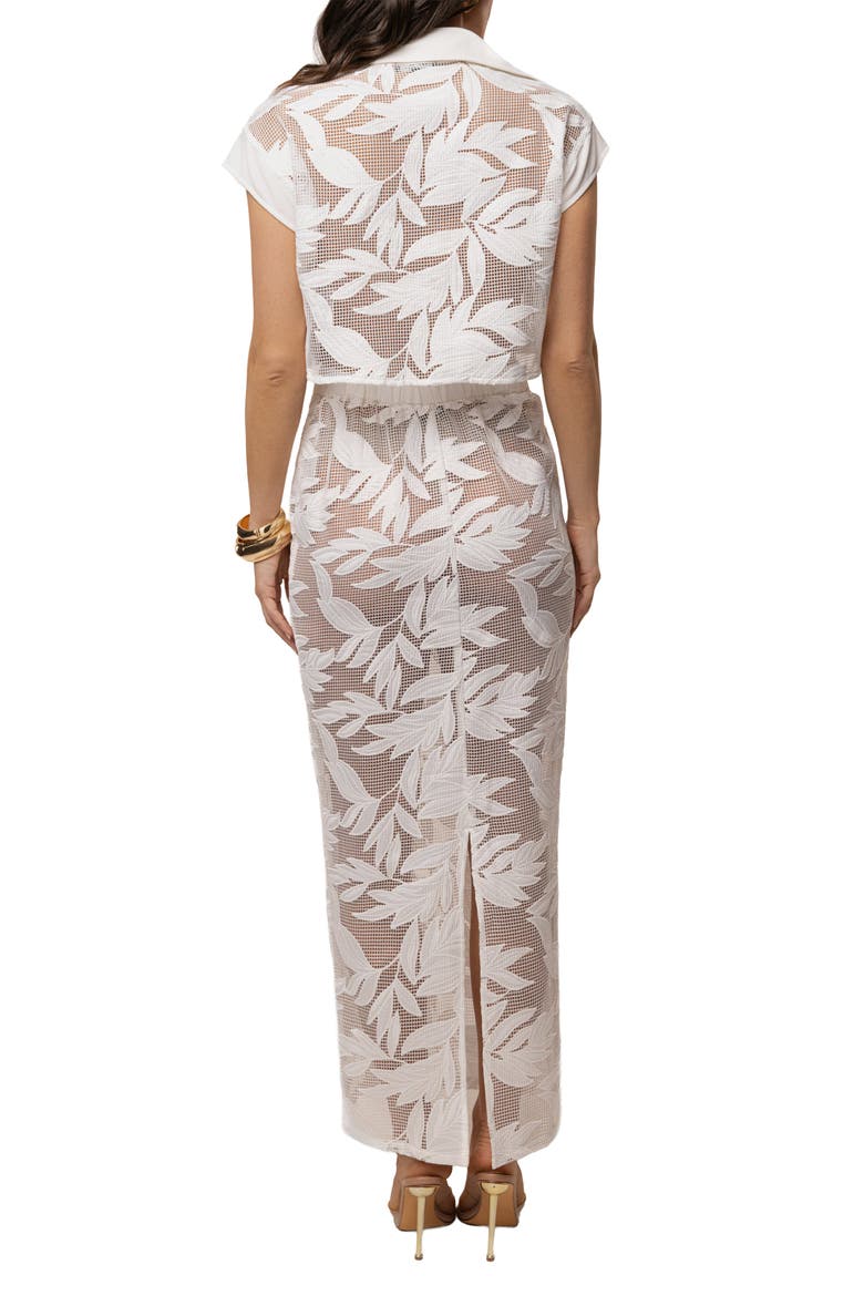 Bali Nights Embroidered  Top, Alternate, color, White