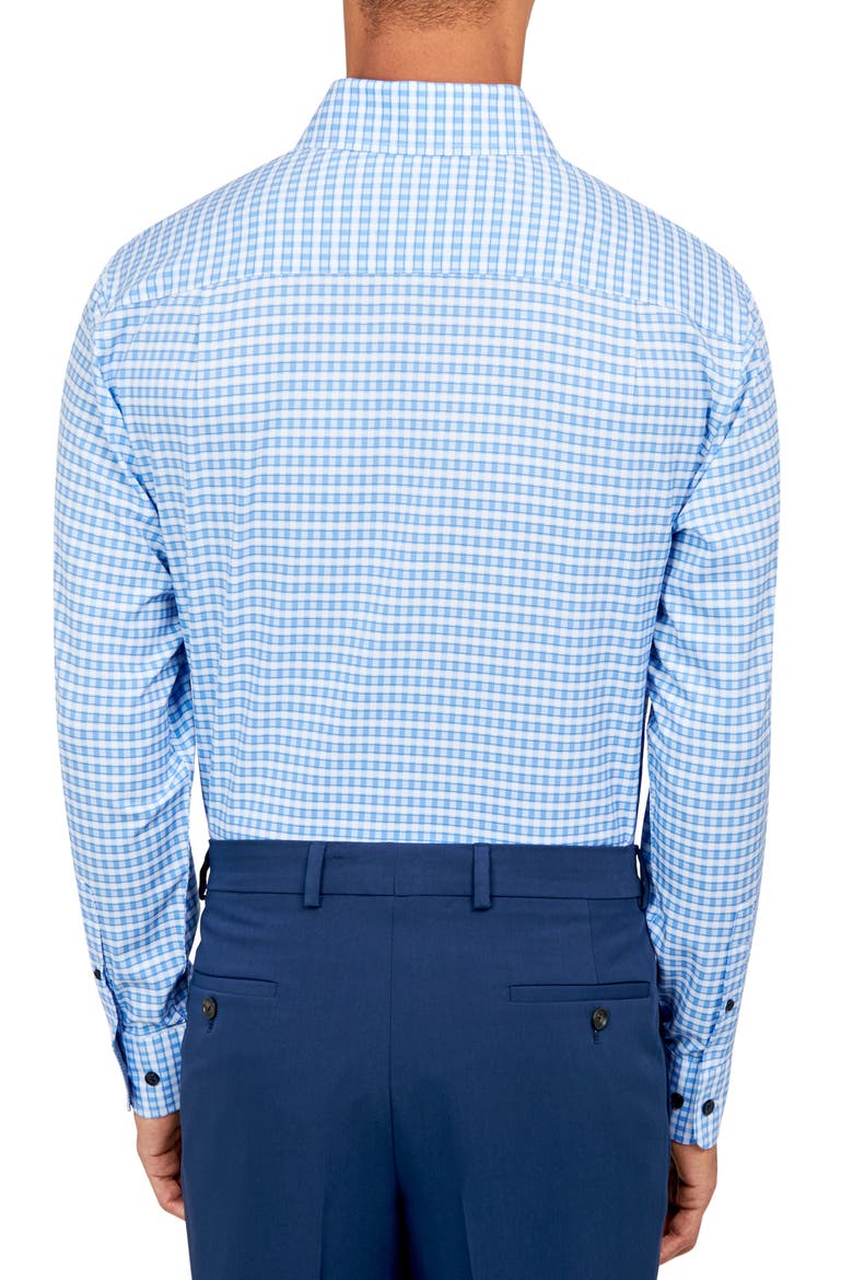 Check Performance Twill Dress Shirt, Alternate, color, BLUE