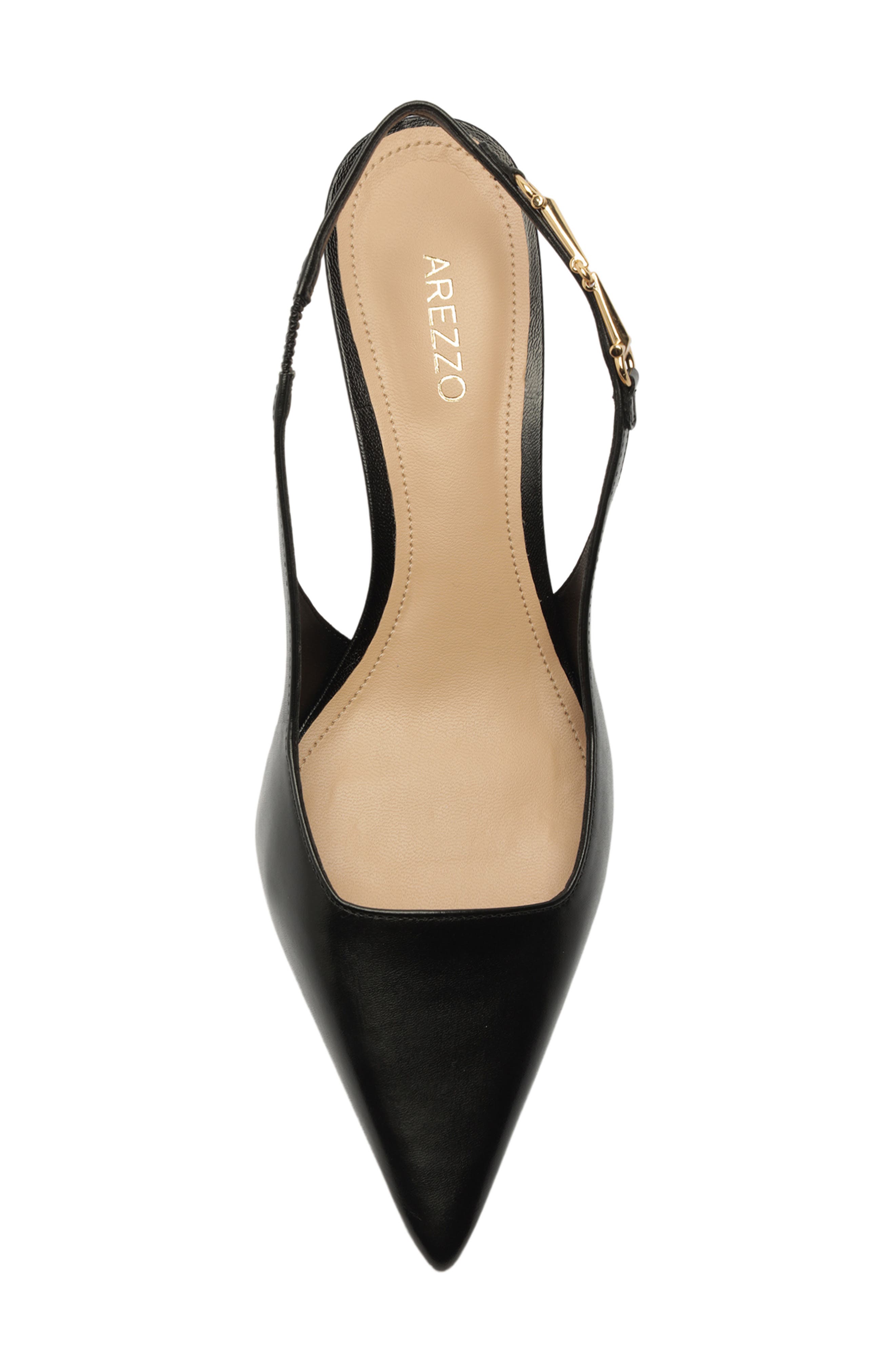 Arezzo Laurel Pointed Toe Slingback Pump, Alternate, color, Black