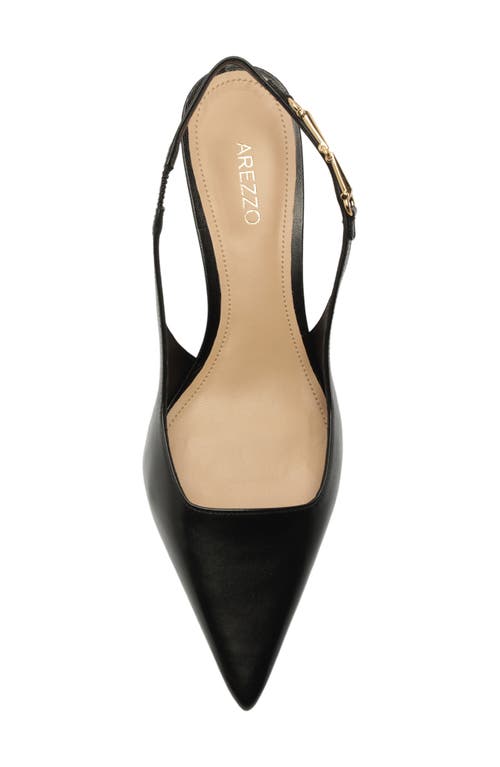 Arezzo Laurel Pointed Toe Slingback Pump In Black