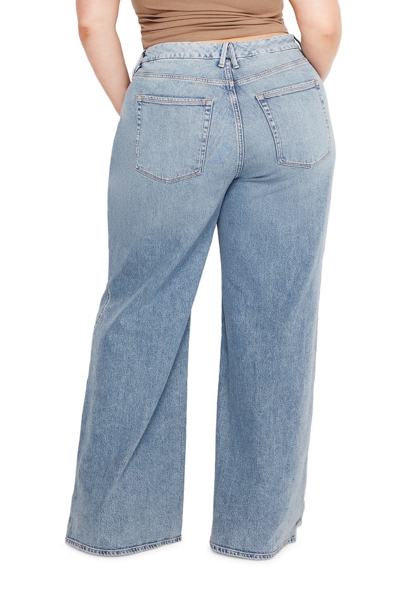 Good Skate Ripped Hem Wide Leg Jeans, Alternate, color, INDIGO667