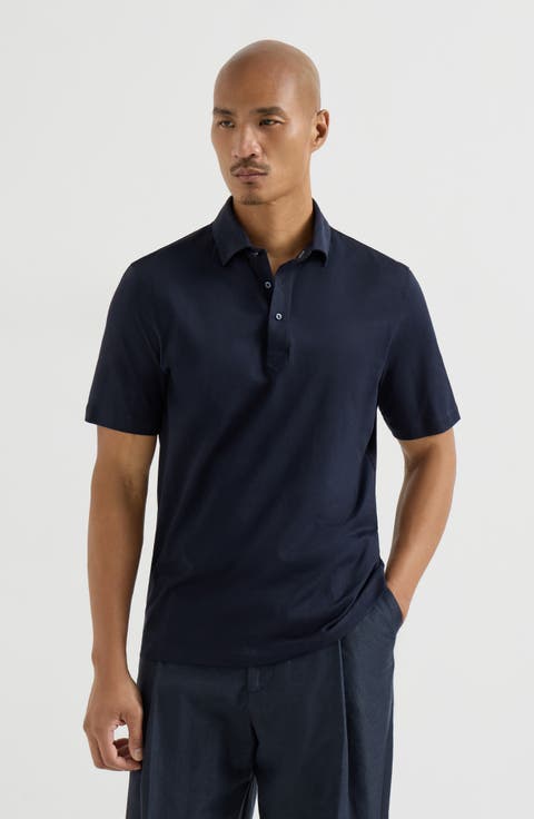 Polo with shirt collar