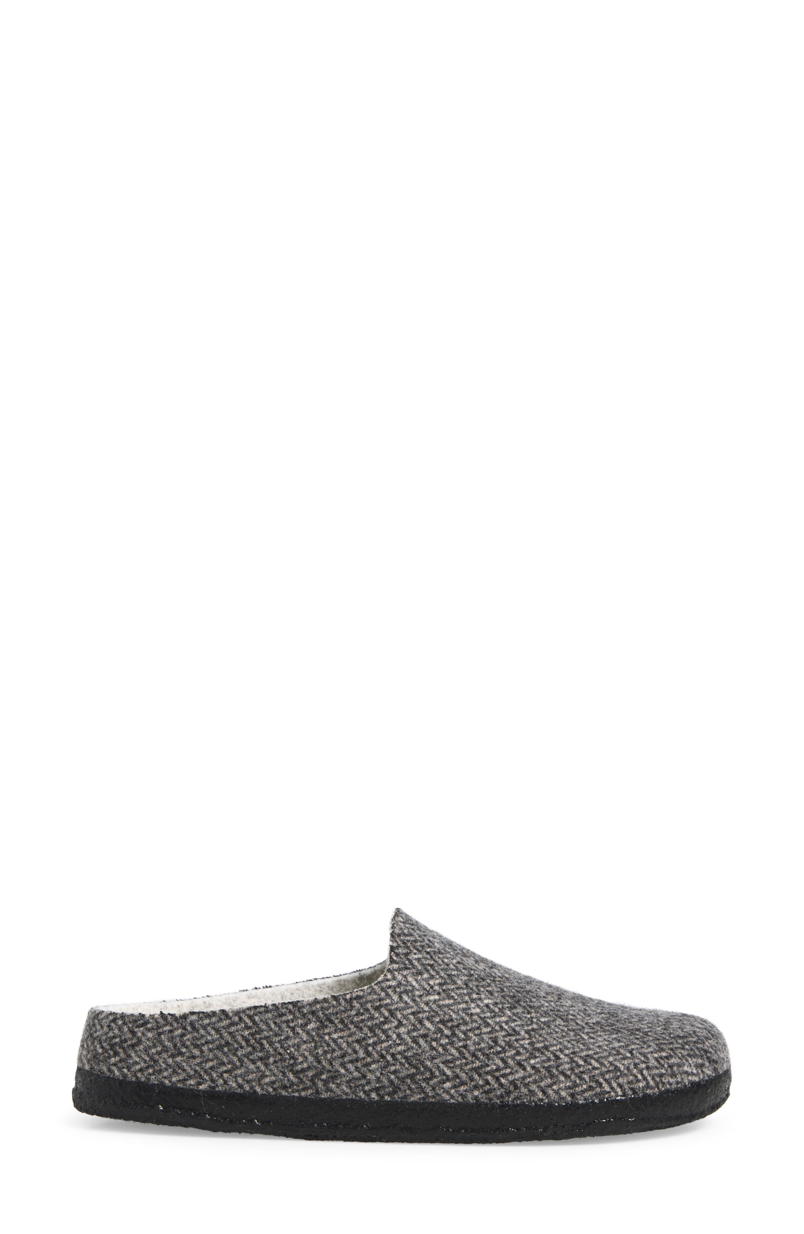 Amsterdam Genuine Shearling Slipper, Alternate, color, HERRINGBONE GRAY/ NATURAL