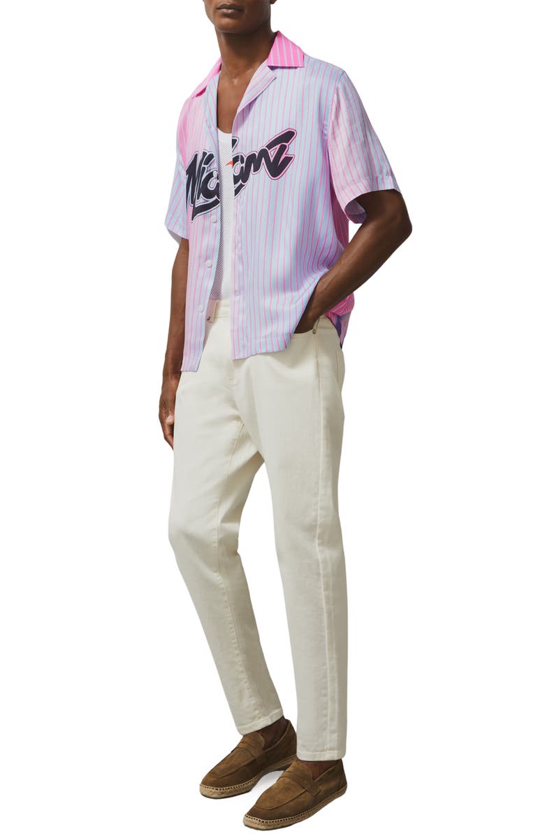 Reiss x McLaren Miami Camp Shirt, Alternate, color, Pink