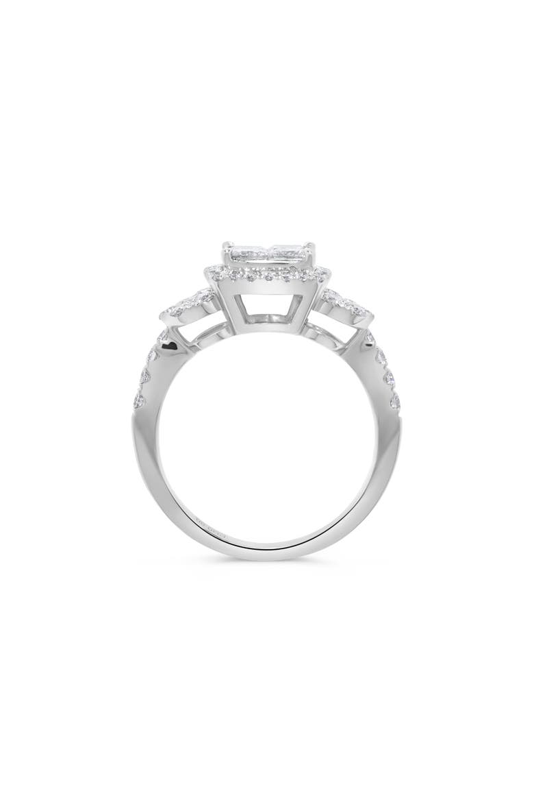 Princess Diamond Cluster Ring in Platinum, Alternate, color, Platinum