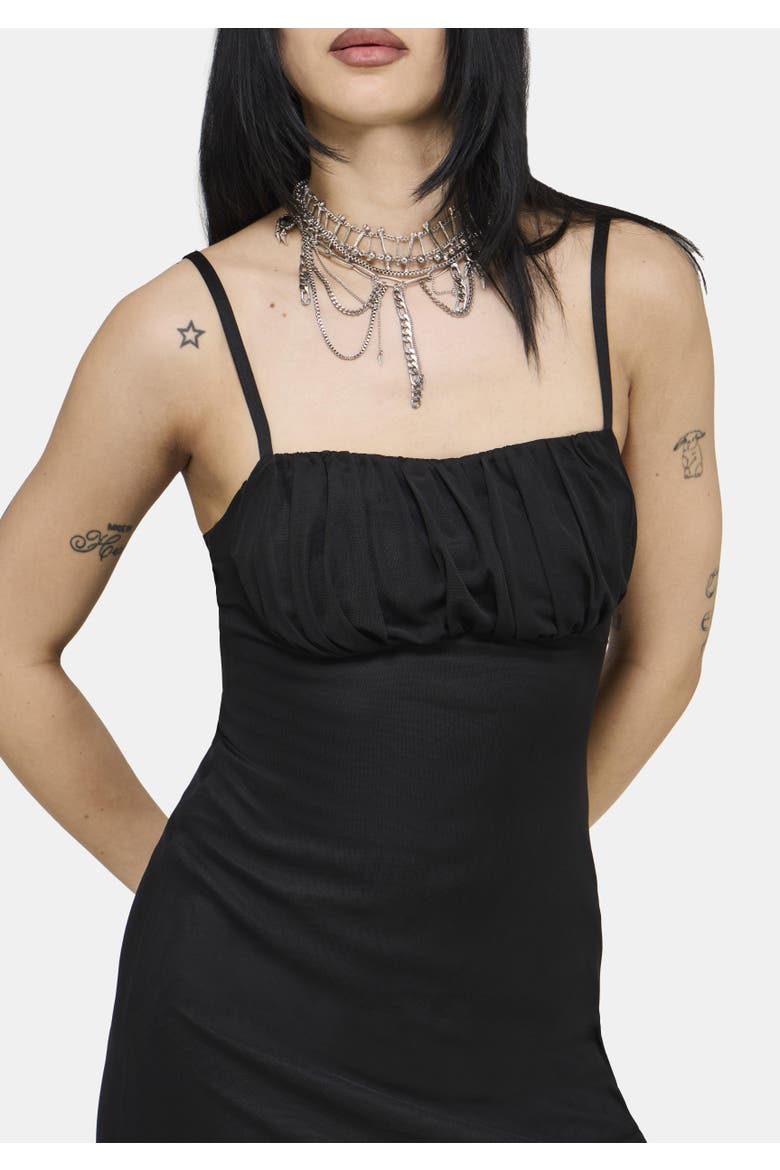 Druella Lace Cami Midaxi Dress, Alternate, color, Black