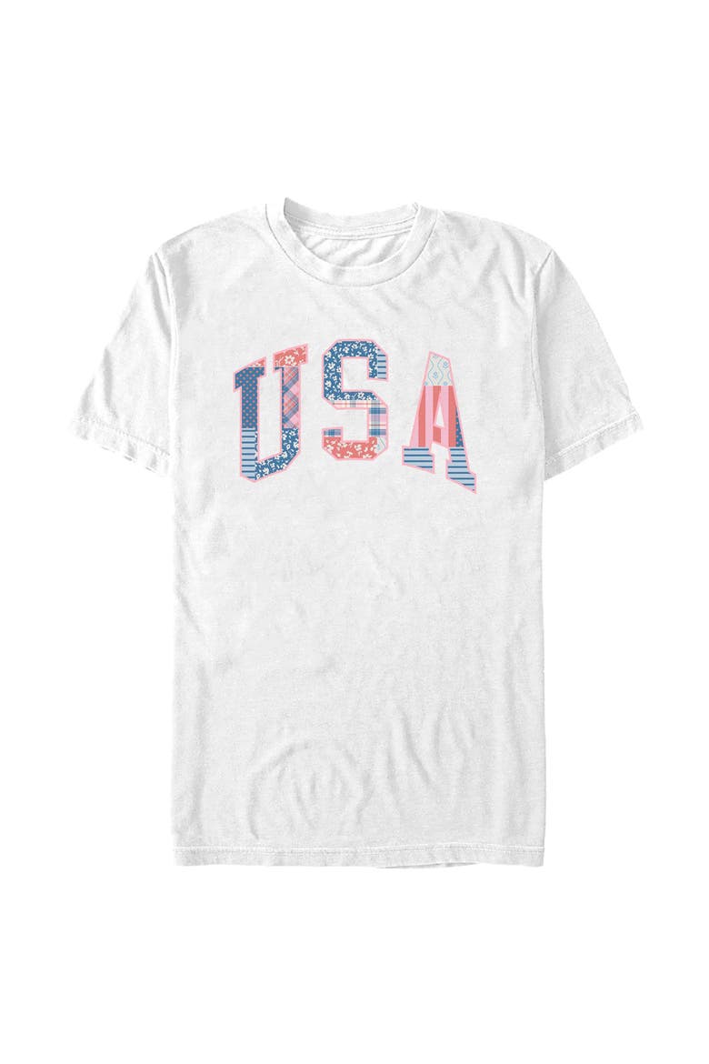 Men's Lost Gods USA Patchwork Fill  Graphic T-Shirt, Main, color, White