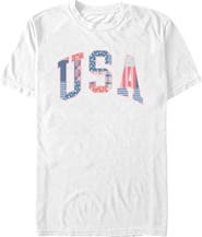 Lost Gods Men's USA Patchwork Fill Short Sleeve Graphic T-Shirt