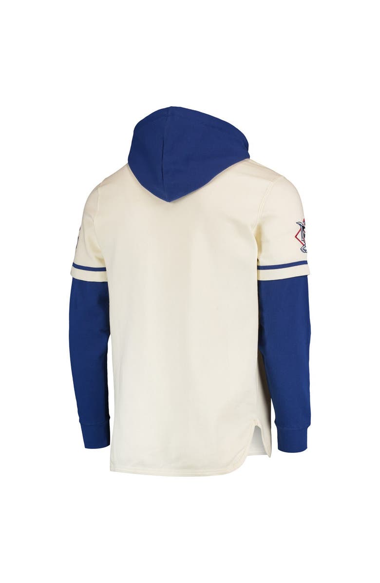 '47 Men's '47 Cream Los Angeles Dodgers Trifecta Shortstop Pullover Hoodie, Alternate, color, 