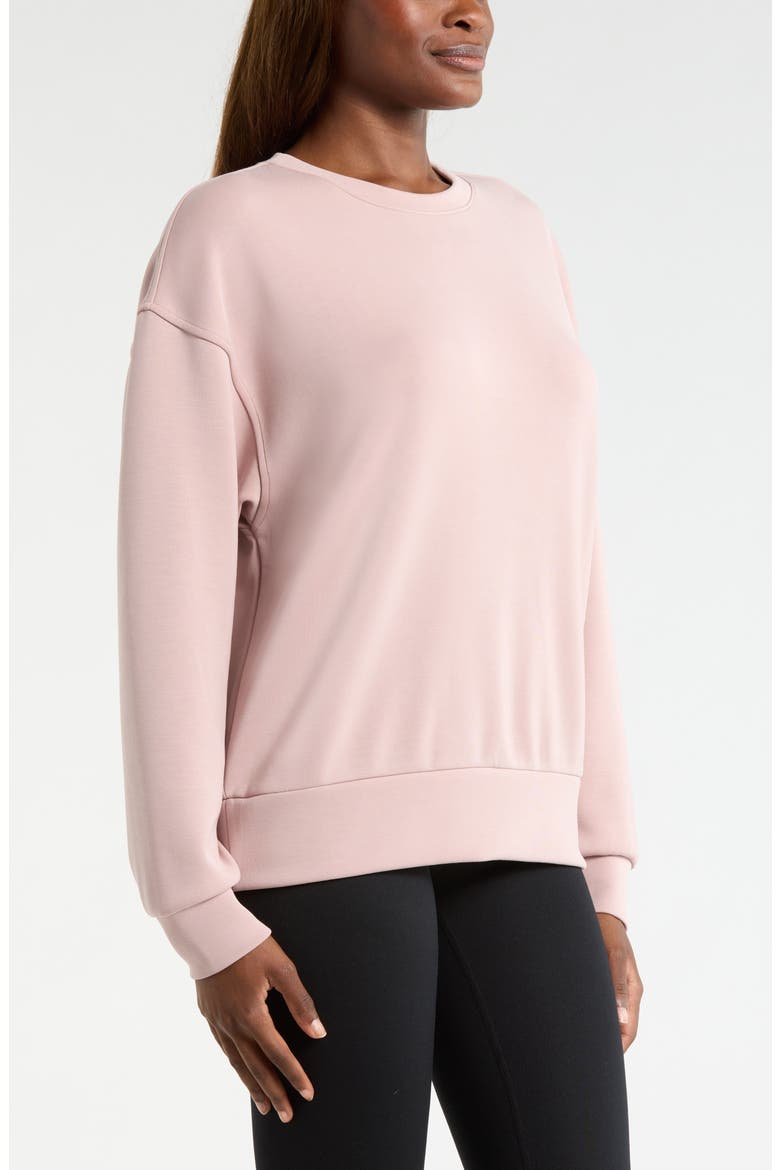 Soft Luxe Boxy Crew Sweatshirt, Alternate, color, PINK FAWN