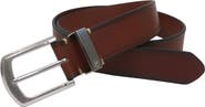 IZOD Mens Leather Jean Belt Metal Keeper