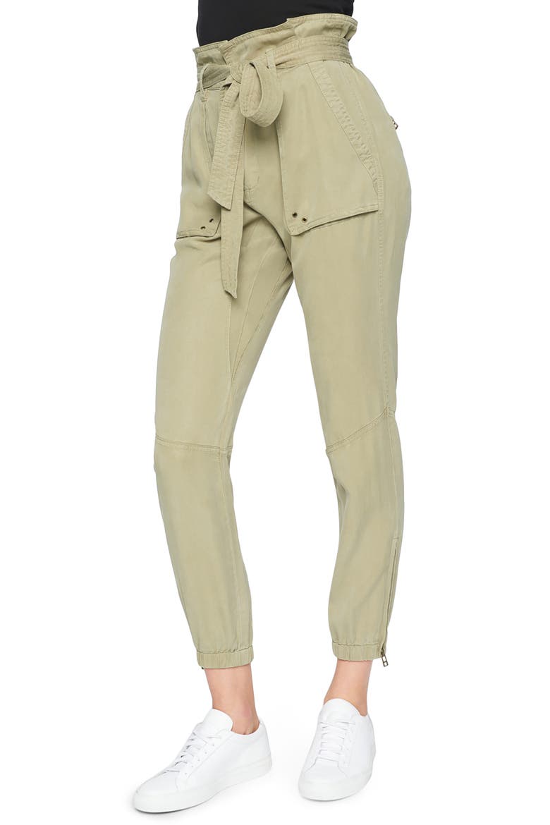 Paperbag Waist Pants, Main, color, WHEAT
