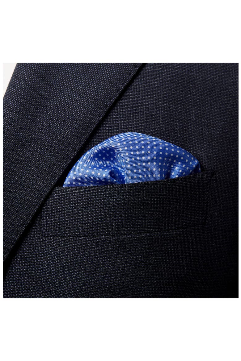 Dot Silk Pocket Square, Alternate, color, MEDIUM BLUE