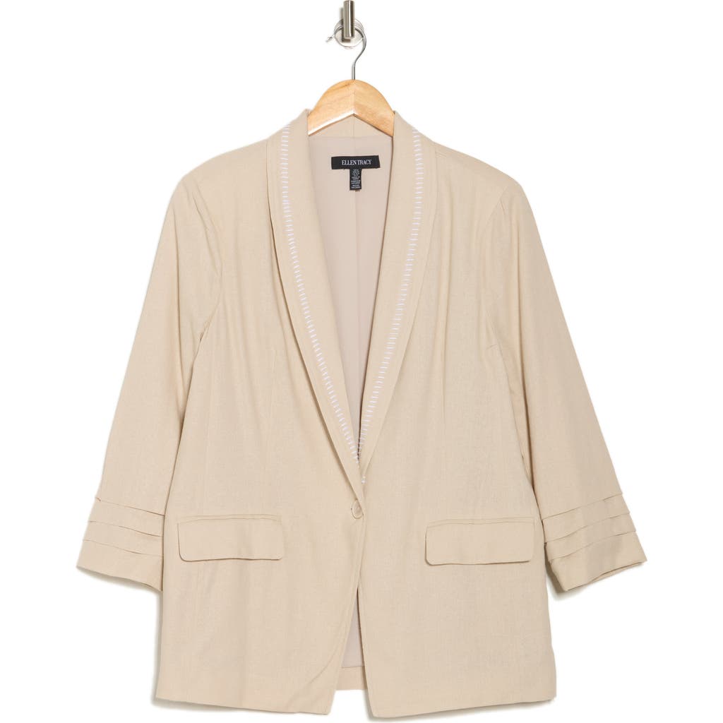 Ellen Tracy Stitched Shawl Collar Blazer