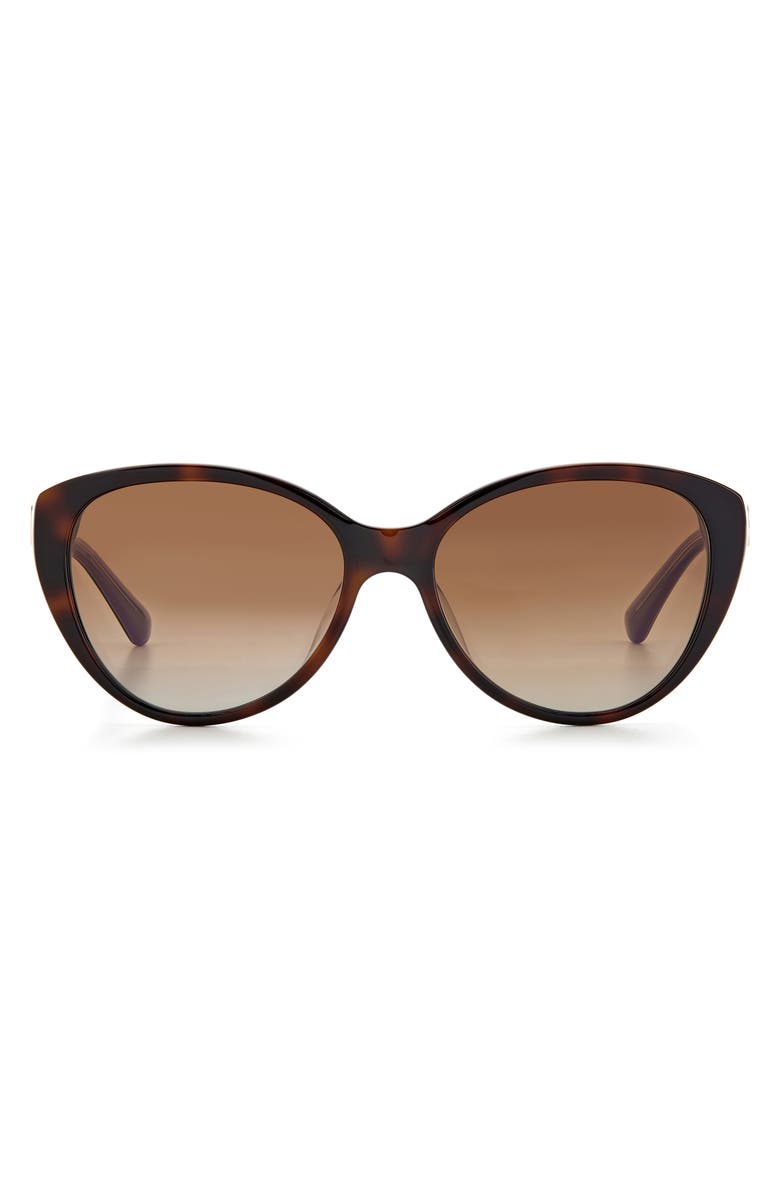 Kate Spade New York visalia 55mm gradient cat eye sunglasses, Main, color, Dark Havana/ Brown Gradient
