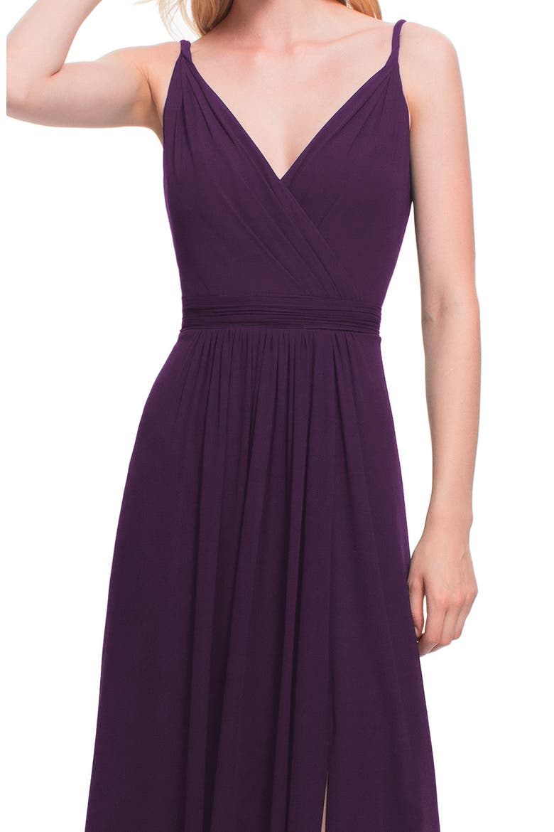 Surplice Neck Chiffon A-Line Gown, Alternate, color, PLUM