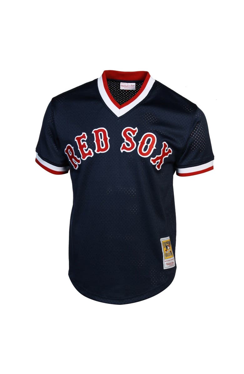 Mitchell & Ness Ted Williams Boston Red Sox 1990 Authentic Cooperstown Collection Batting Practice Jersey - Navy Blue, Alternate, color, 