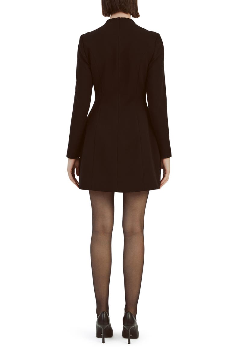 Delphi Long Sleeve Minidress, Alternate, color, BLACK