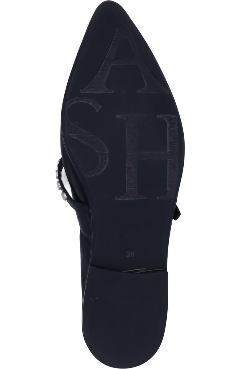 Ash Bella Studded Mary Jane Flat, Alternate, color, Black