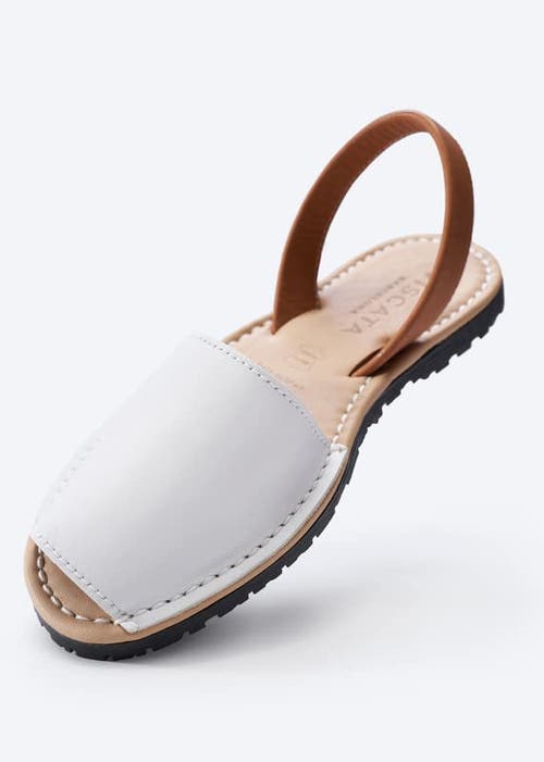 Viscata Menorquina Leather Avarca Sandals In White