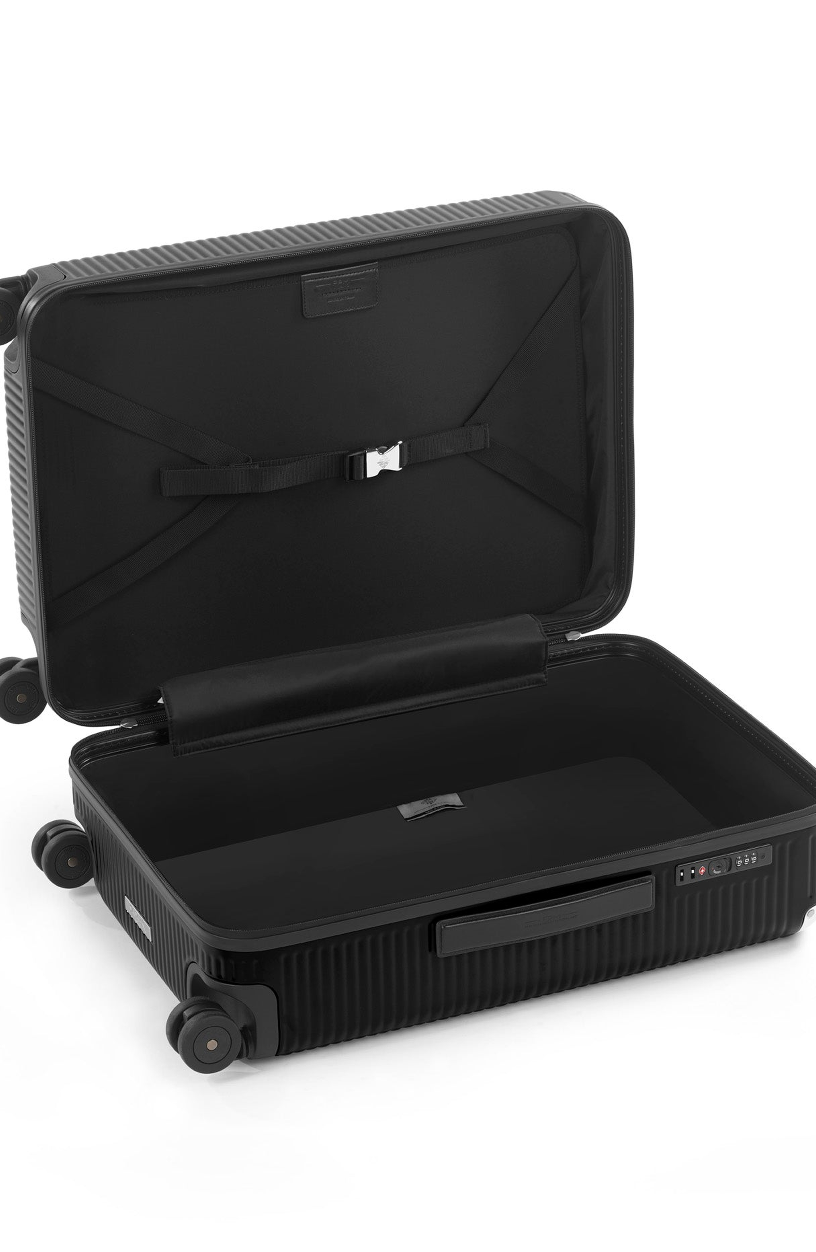 FPM - Fabbrica Pelletterie Milano - US Bank Zip Deluxe Spinner 68 Luggage, Alternate, color, Eclipse Black