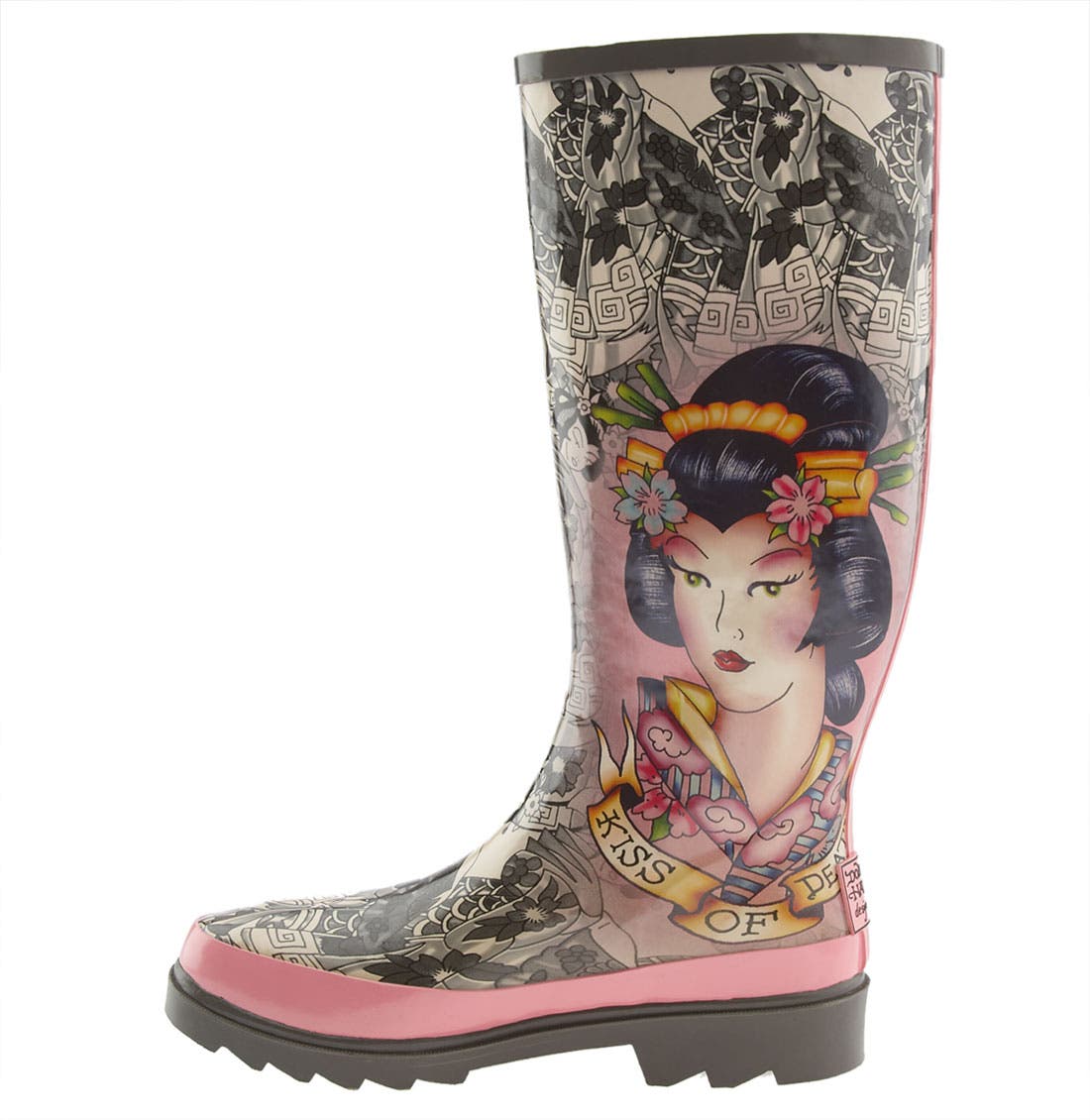 Ed Hardy 'Raine' Rain Boot, Alternate, color, 