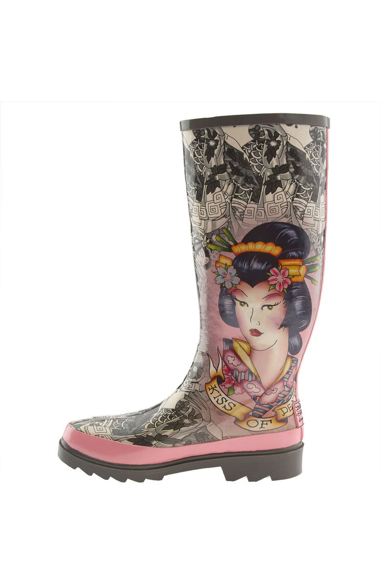 Ed Hardy 'Raine' Rain Boot, Alternate, color,