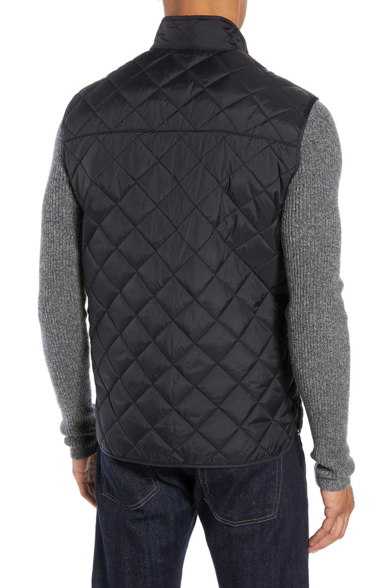 Diamond Quilted Vest, Alternate, color, BLACK