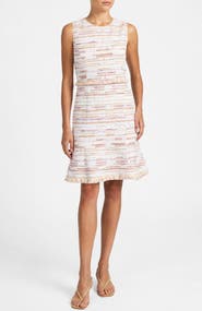 Santorelli Curona Sleeveless Sheath Dress in Modern Tweed