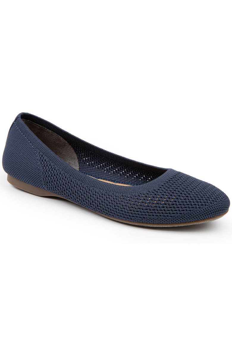 Me Too Bevin Knit Skimmer Flat, Main, color, Navy