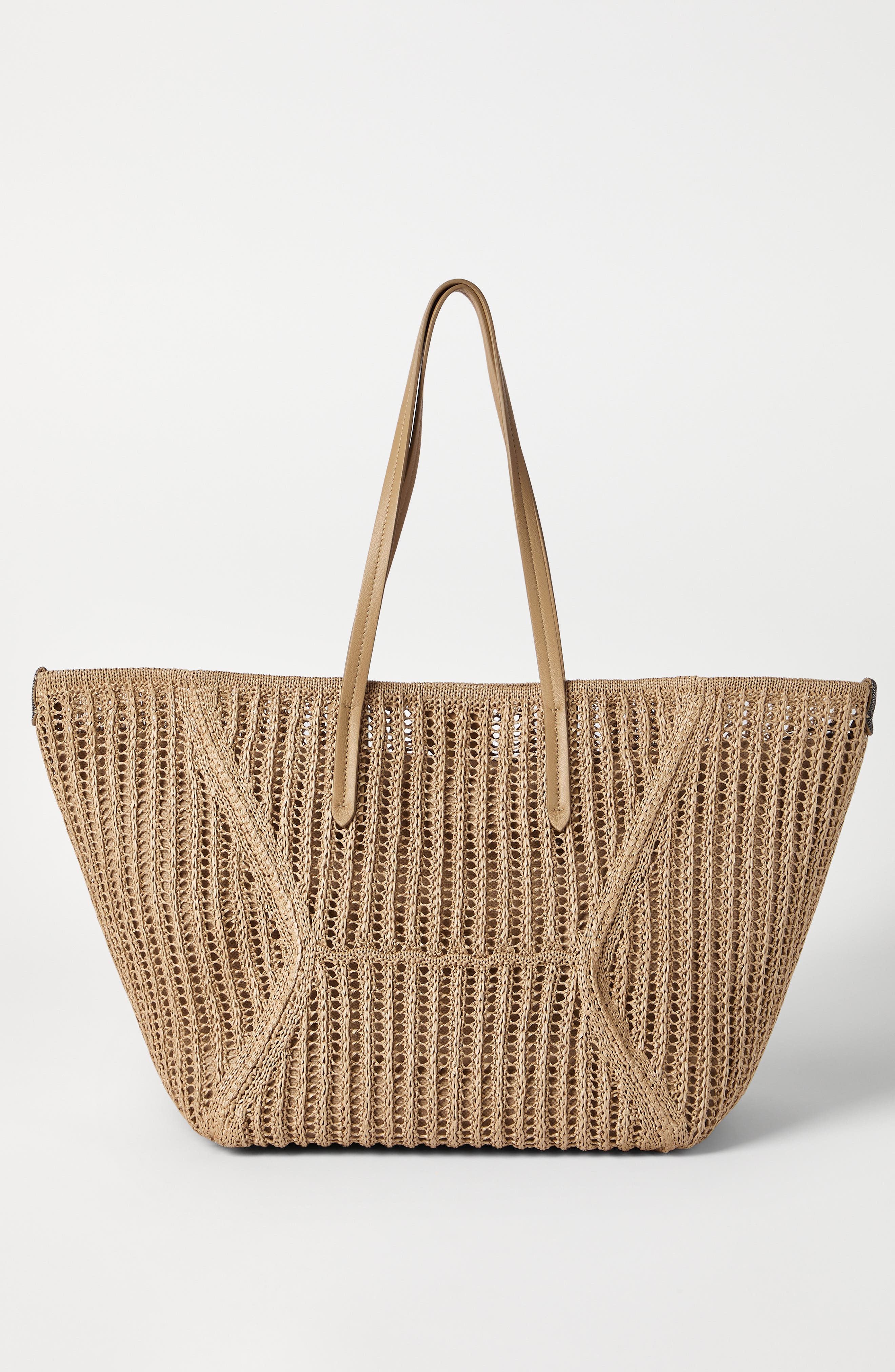 Brunello Cucinelli Techno raffia BC Duo bag, Alternate, color, Rope