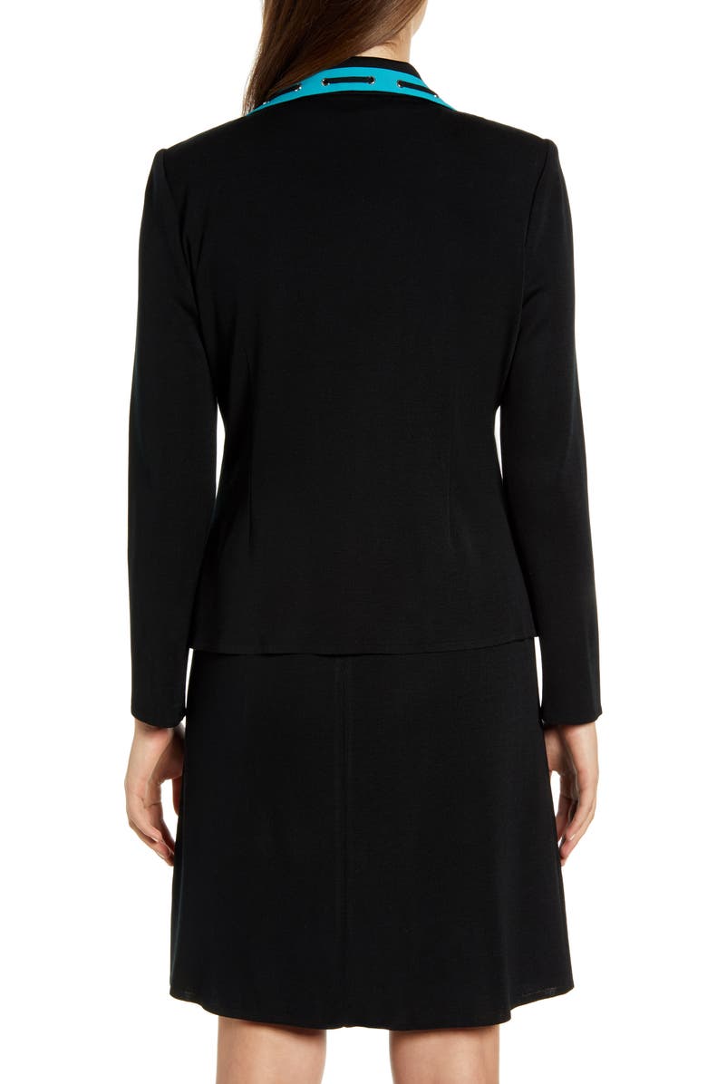 Ming Wang Rivet Pickstitch Detail Blazer, Alternate, color, 