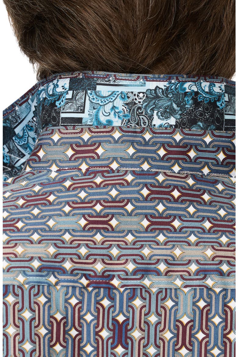 Missing Links Button-Up Shirt, Alternate, color, NAVY