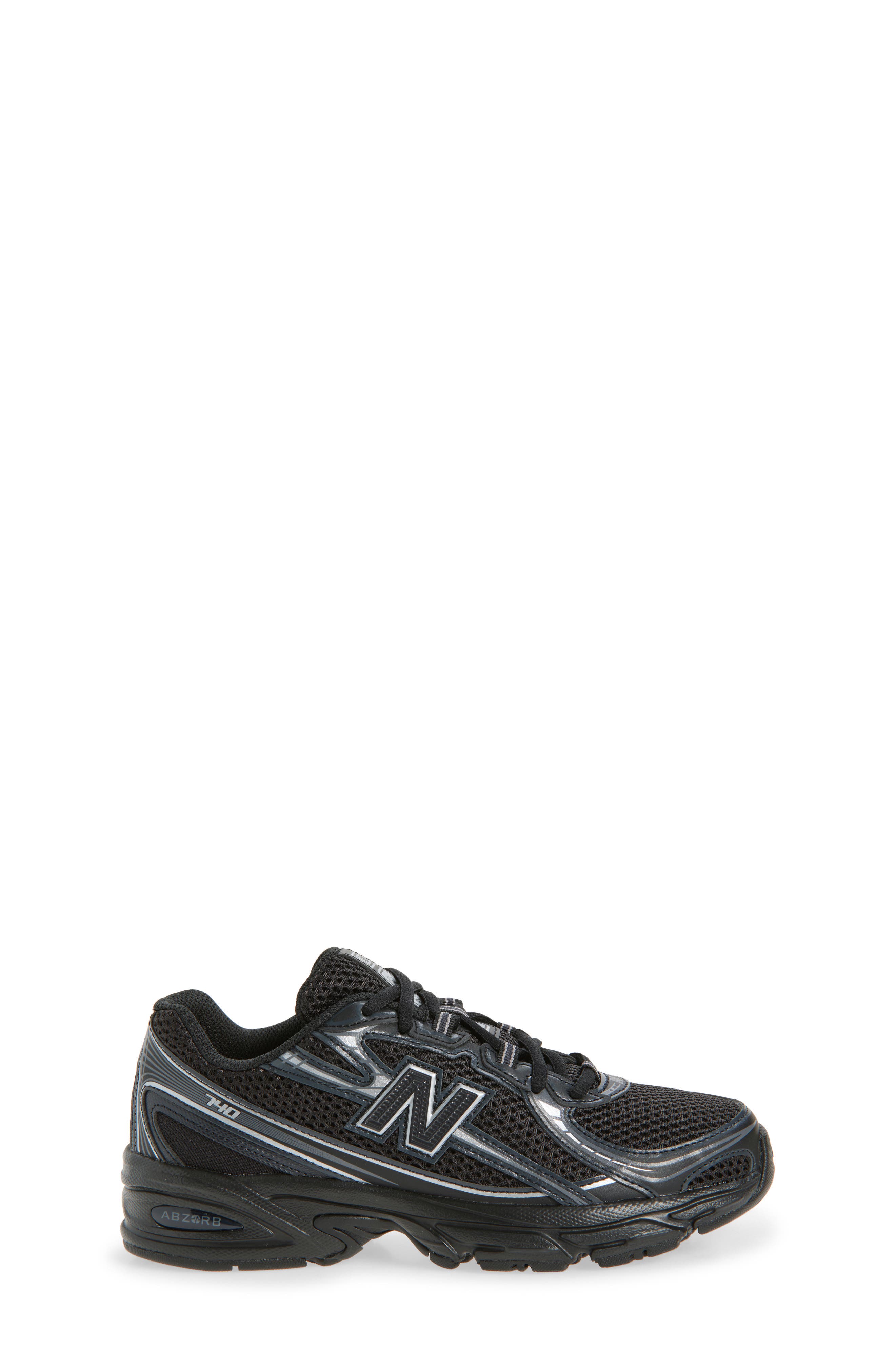 New Balance Kids' 740 Sneaker, Alternate, color, Black / Silver Metallic