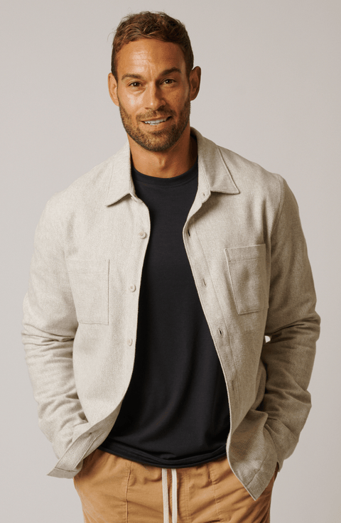 Cotton Tweed Button Up