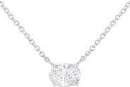 Haus of Brilliance IGI Certified 14k White Gold 1/2 cttw Lab Grown Oval Solitaire Diamond Pendant