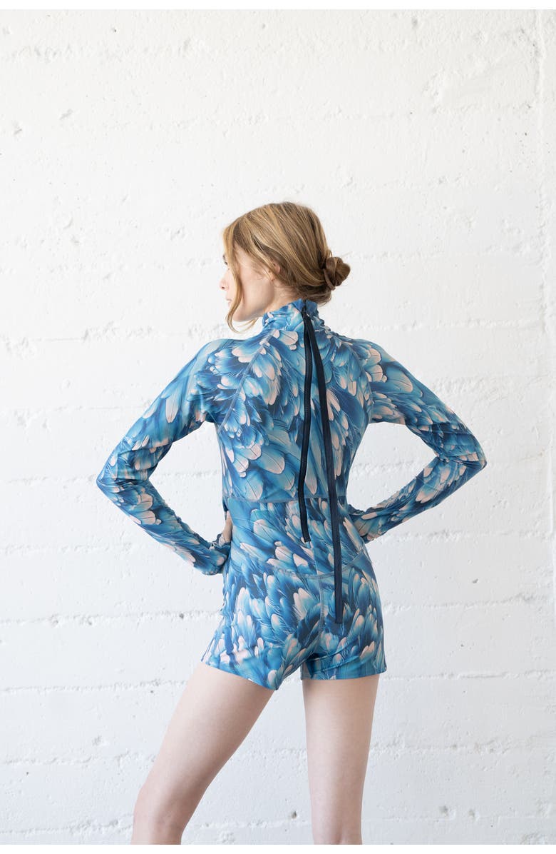 TUTUBLUE Women's One-Piece Swimsuit - UPF 50+, Alternate, color, Abstract Feather Or Petal