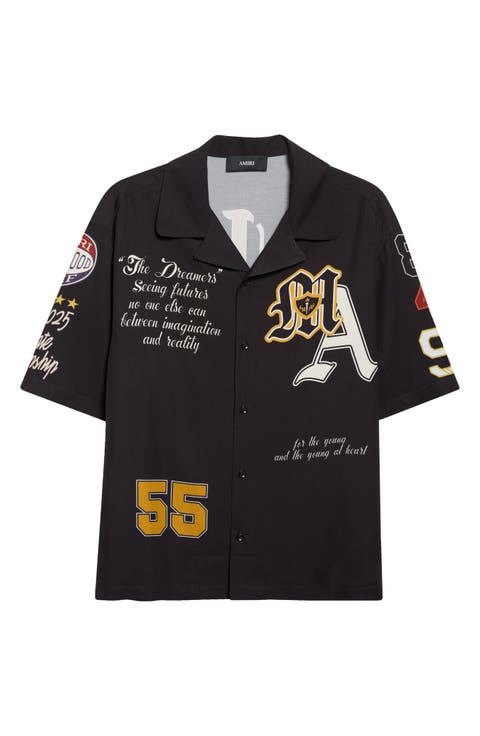 Varsity Patch Oversize Camp Shirt